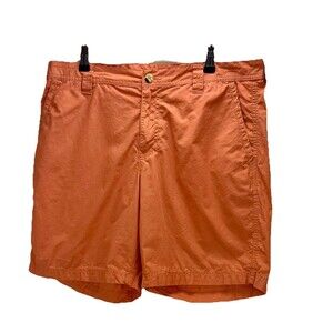 Columbia Mens Orange Cotton Shorts‎ Size 34 Lightweight Casual Wear With Pockets
